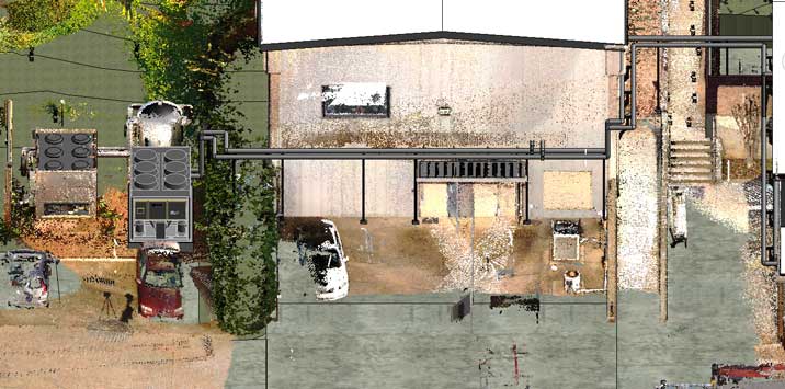 model and point cloud turned on