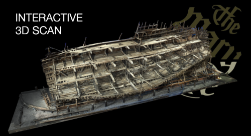 Warship, The Mary Rose, recorded with 3D laser scanning