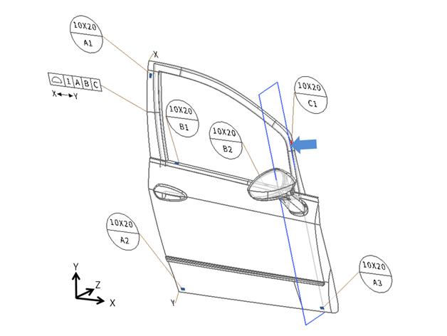 Tertiary datum plane