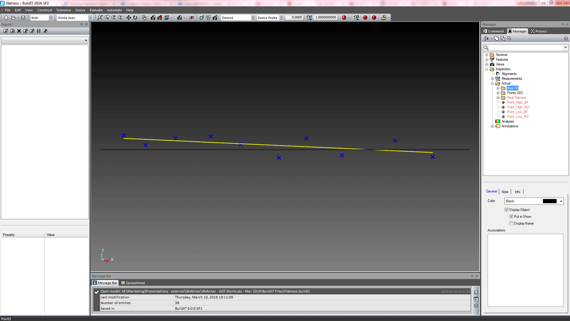 偏差のあるベストフィット平面