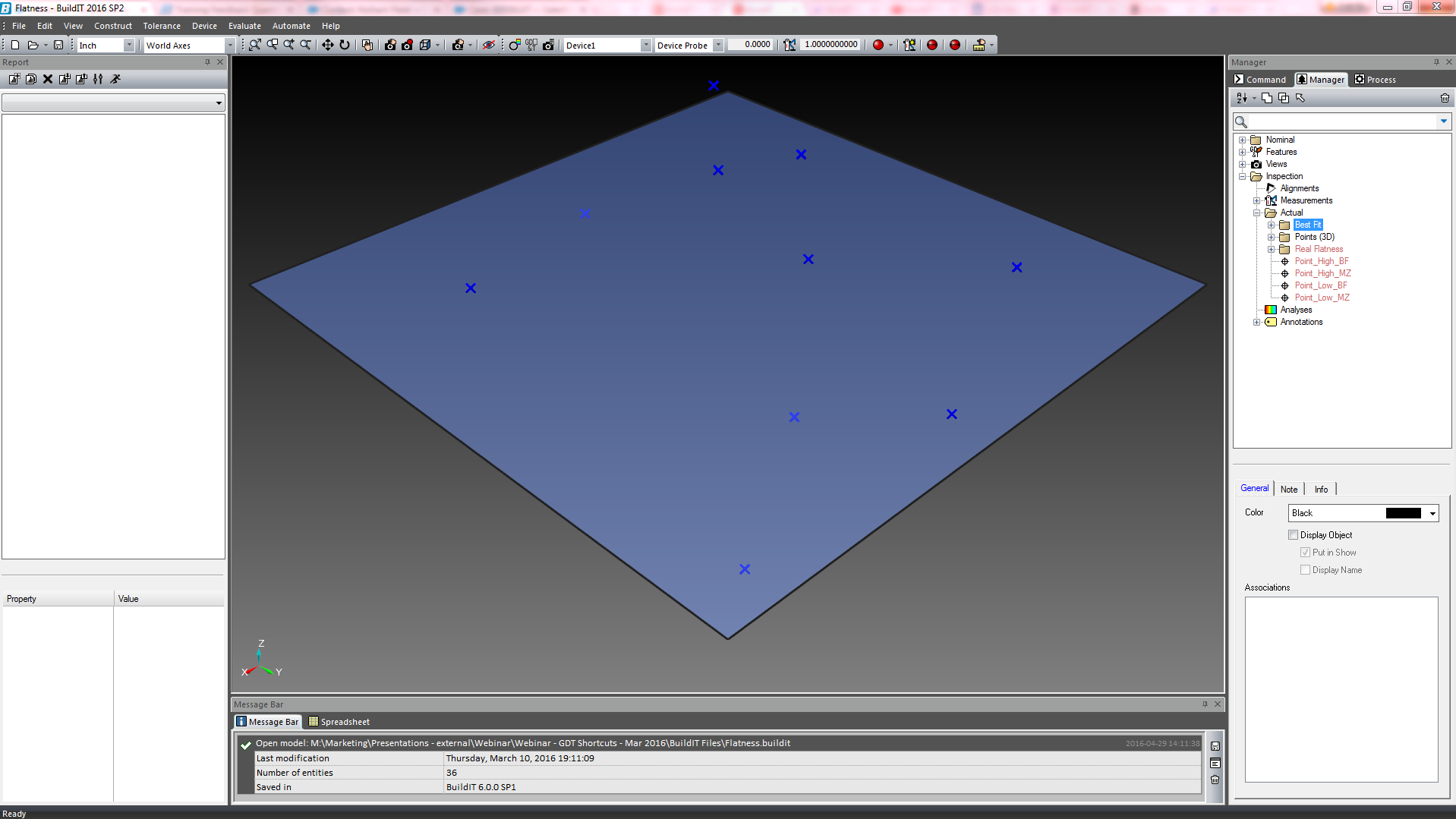 幾何公差平面度公差が0.57の表面