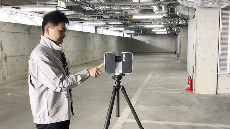 Improveproductivityofnewconstructionandrenovationworkwith3DlaserscannerTakenakaCorporationspointclou