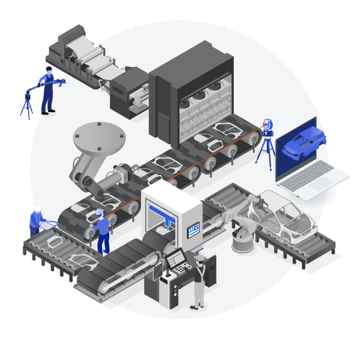 Alignment and Calibration process Infographics