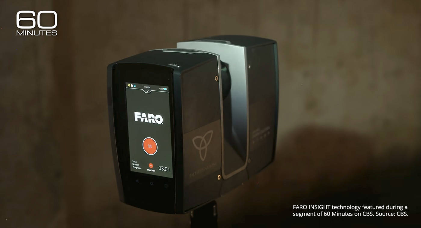 60 Minutes Episode FARO Laser Scanner