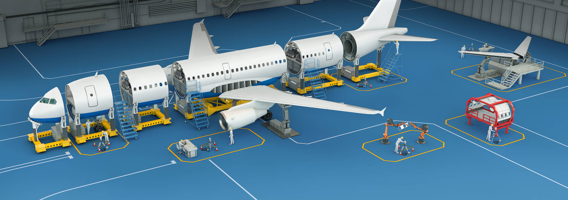 Laser Tracker Aerospace 3D Rendering 