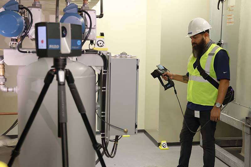 Freestyle 2 scanning in Mechanical room