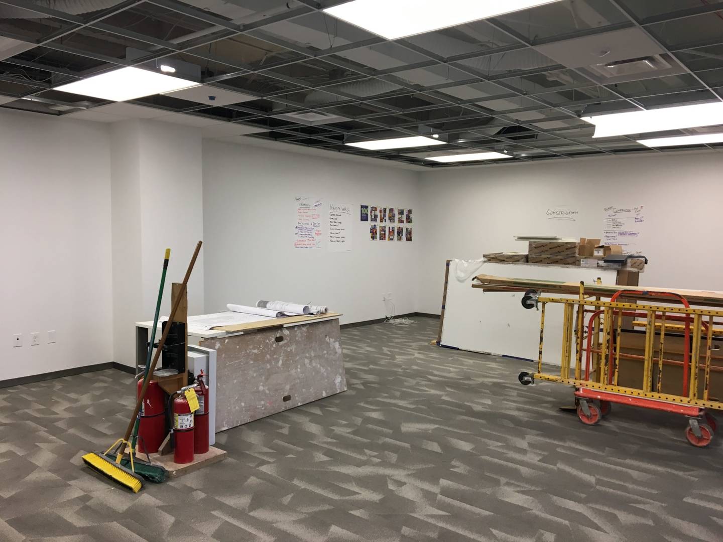 Image of an office space being renovated