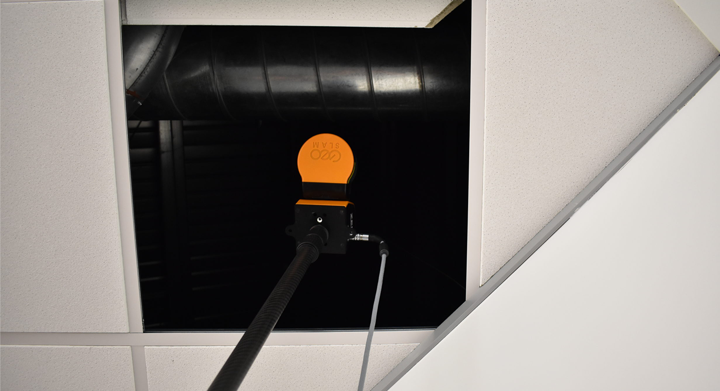 Scanning behind a Dropped Ceiling Using Mobile LiDAR