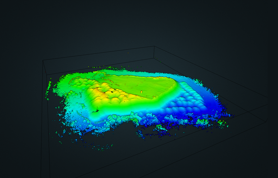 Point cloud data of a stockpile